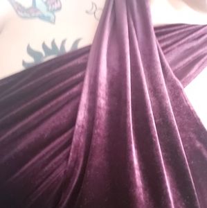 Deep maroon velvet jumpsuit